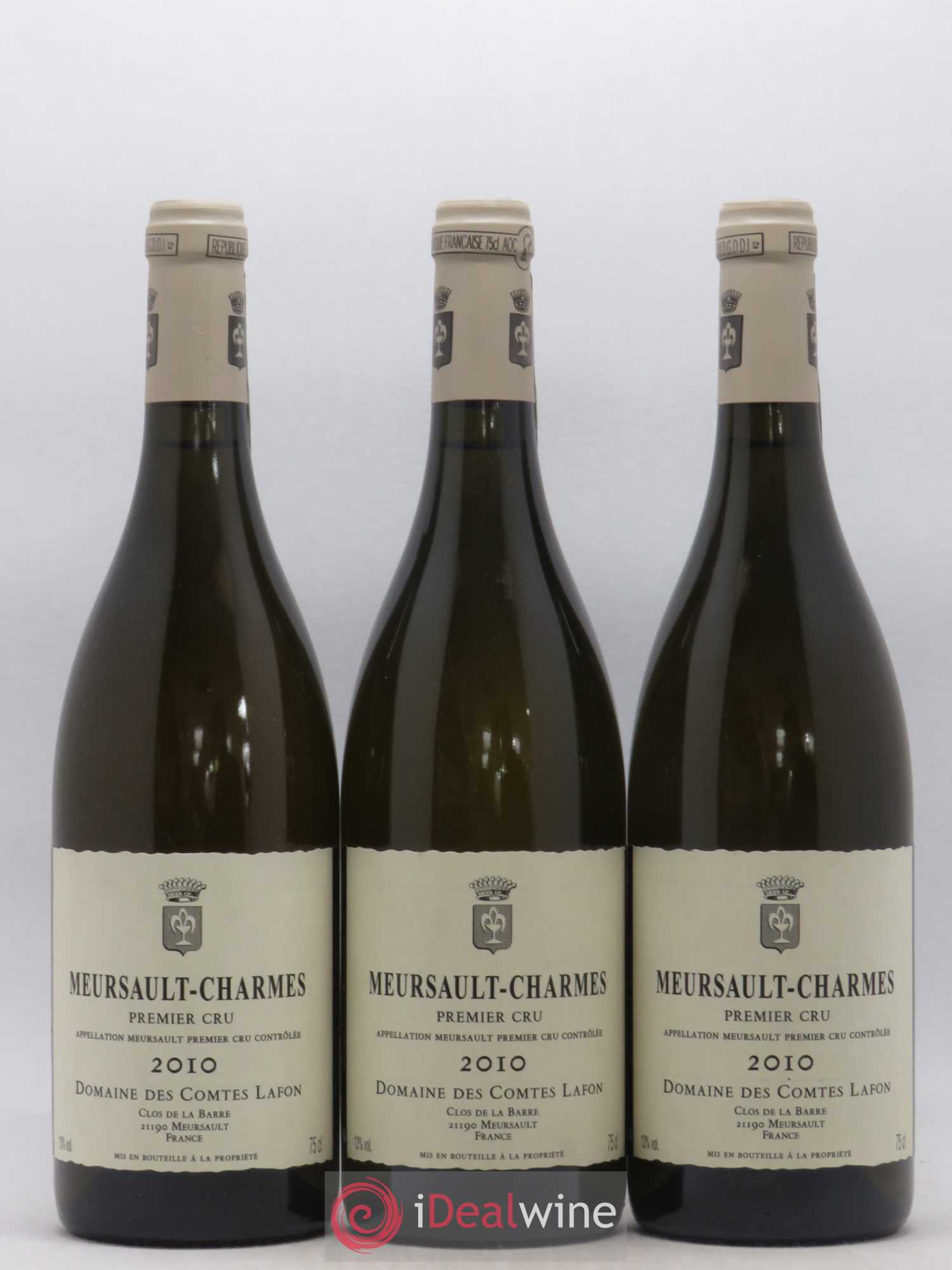Meursault 1er Cru Charmes Comtes Lafon (Domaine des) 2010 - Lot de 3 bouteilles - 0