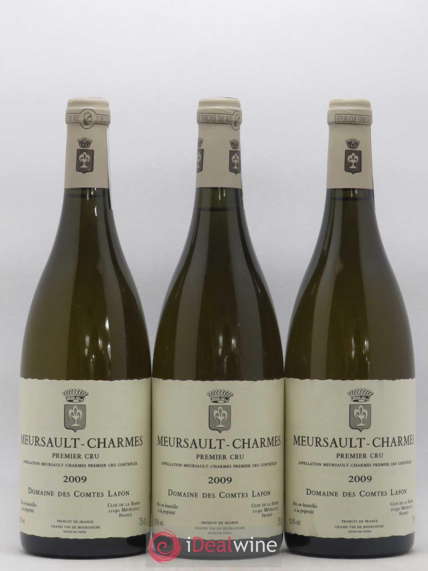 Meursault 1er Cru Charmes Comtes Lafon (Domaine des) 2009 - Lot de 3 bouteilles - 0