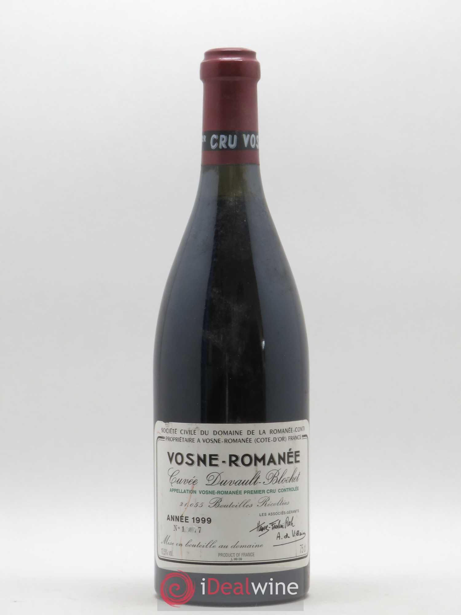 Vosne-Romanée 1er Cru Cuvée Duvault Blochet Domaine de la Romanée-Conti 1999 - Lot de 1 bouteille - 0