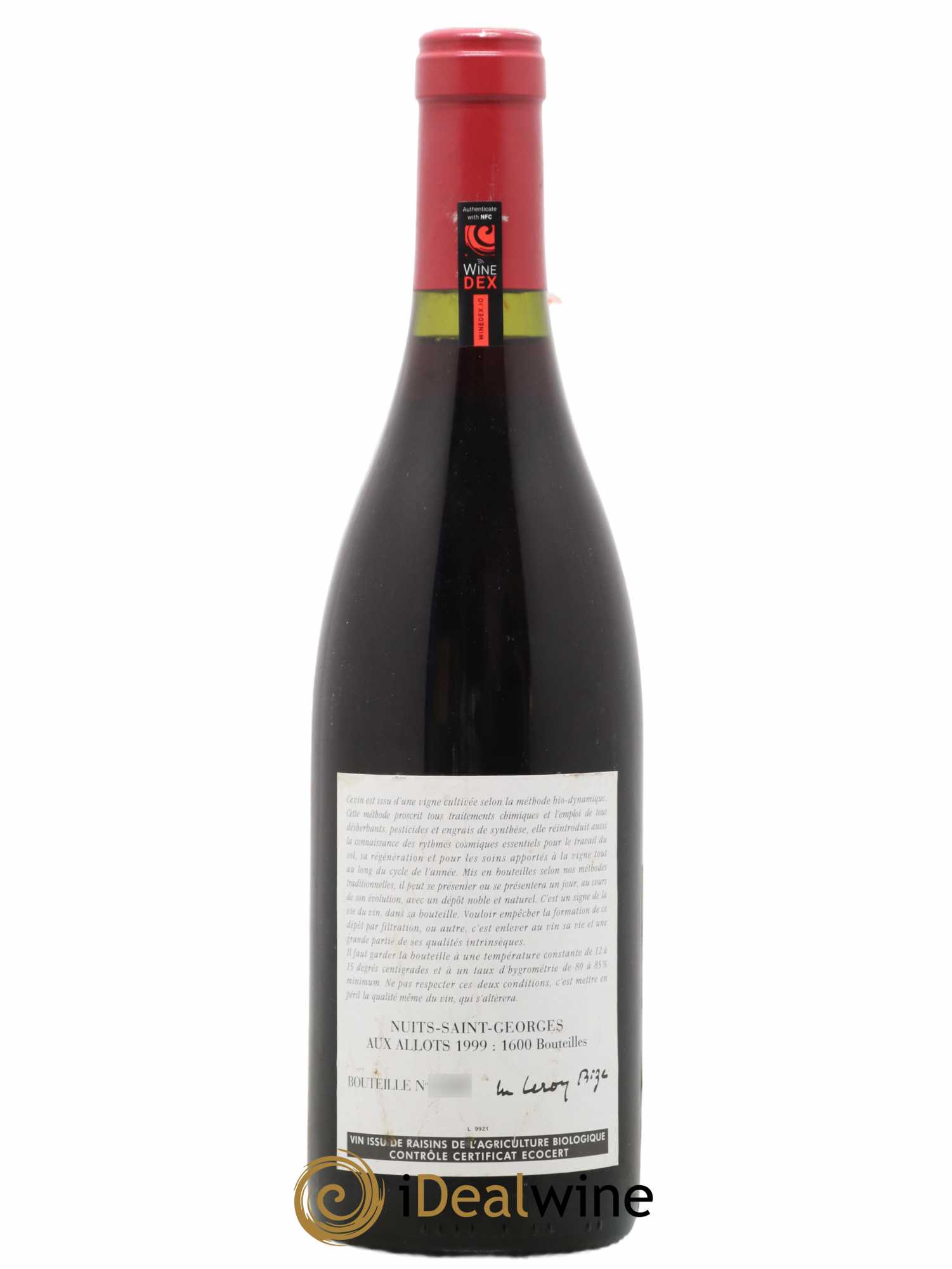 Nuits-Saint-Georges Aux Allots Leroy (Domaine) 1999 - Lot de 1 bouteille - 1