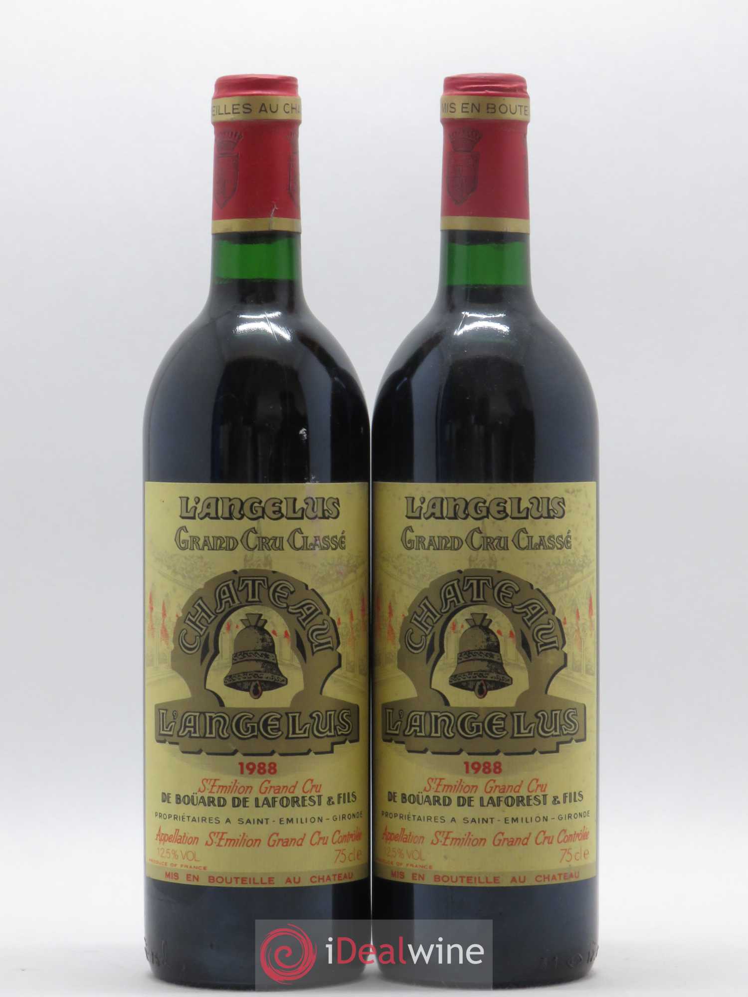 Château Angélus 1er Grand Cru Classé A 1988 - Lot de 2 bouteilles - 0