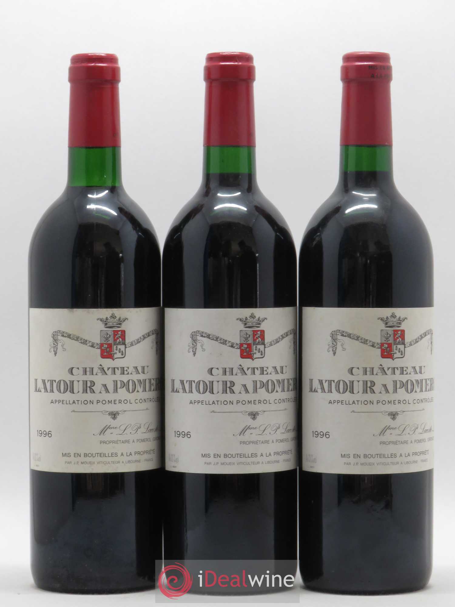 Château Latour à Pomerol 1996 - Lot de 3 bouteilles - 1