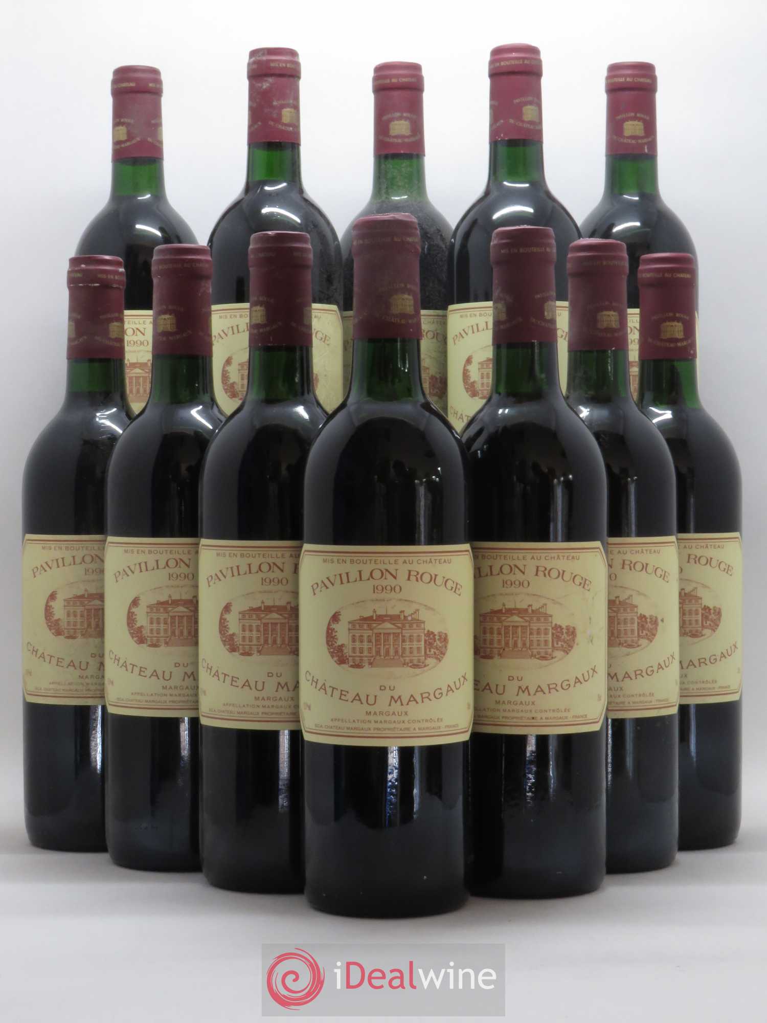 Pavillon Rouge du Château Margaux Second Vin 1990 - Lot de 12 bouteilles - 0