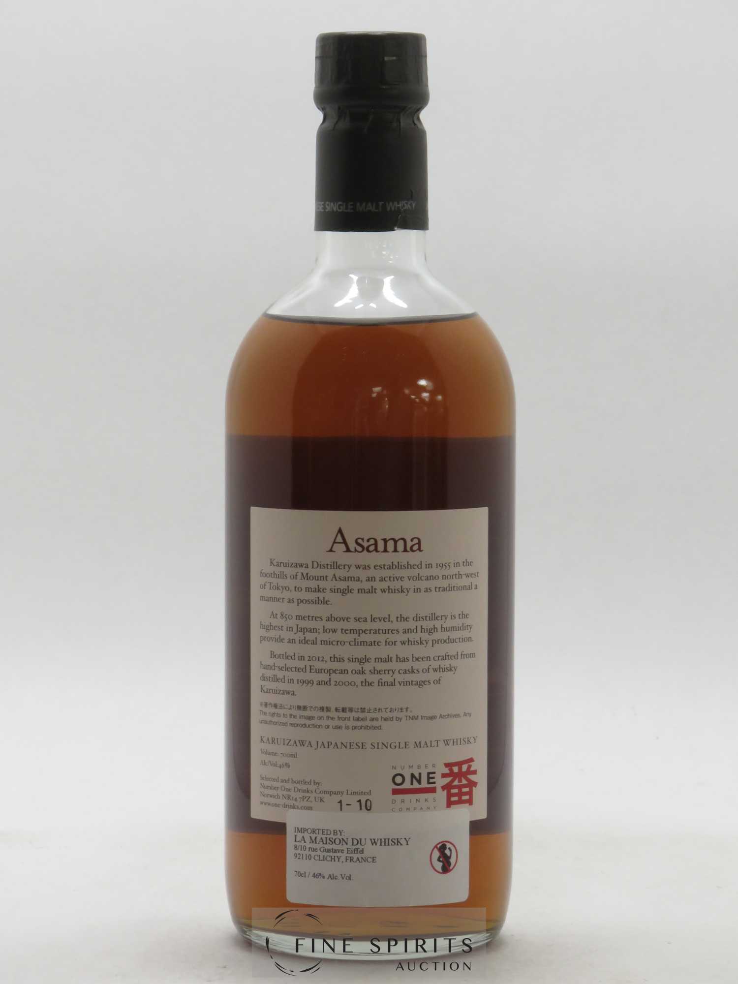 Asama Number One Drinks Karuizawa 1999 - 2000 bottled 2012 - Lot de 1 bouteille - 2