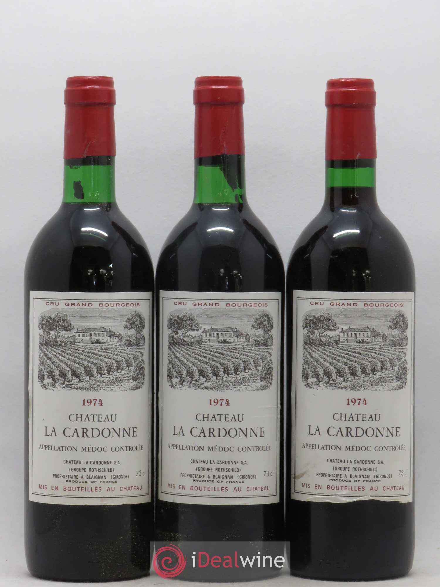 Château la Cardonne Cru Bourgeois 1974 - Lot de 6 bouteilles - 2