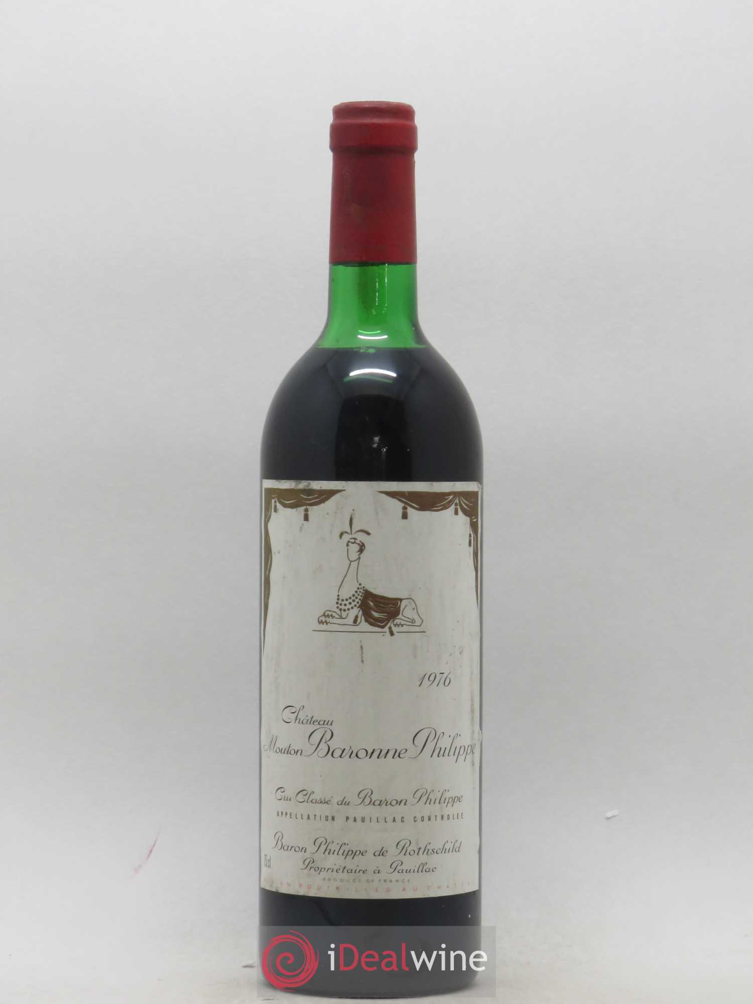 Château d' Armailhac - Mouton Baron(ne) Philippe 5ème Grand Cru Classé 1976 - Lot de 1 bouteille - 0