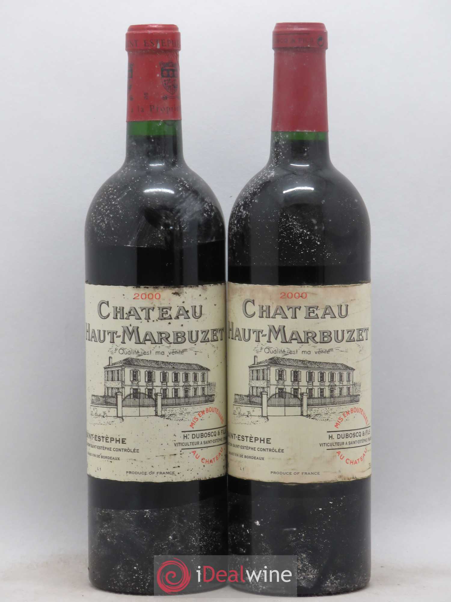 Château Haut Marbuzet 2000 - Lot de 2 bouteilles - 0