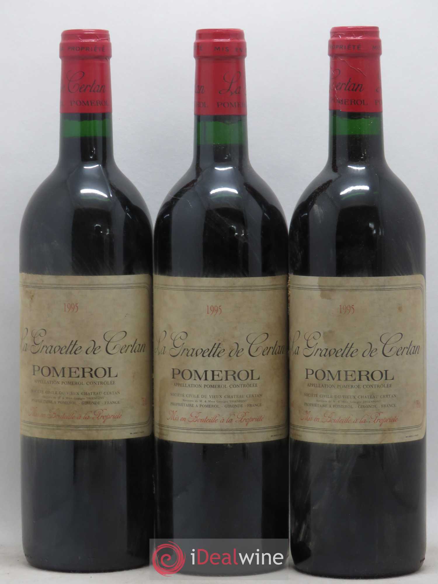 La Gravette de Certan 1995 - Lot de 3 bouteilles - 0