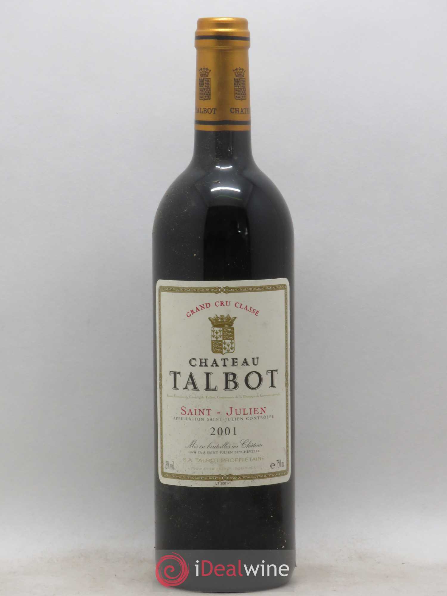 Château Talbot 4ème Grand Cru Classé 2001 - Lot de 1 bouteille - 0