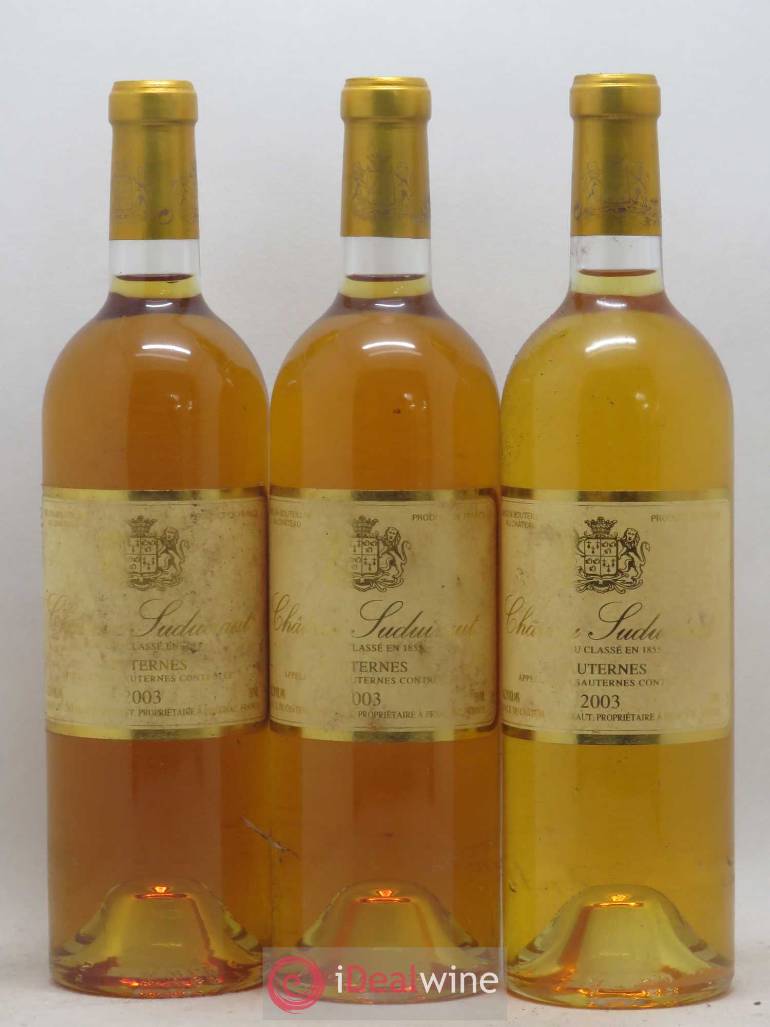 Château Suduiraut 1er Grand Cru Classé 2003 - Lotto di 6 bottiglie - 1