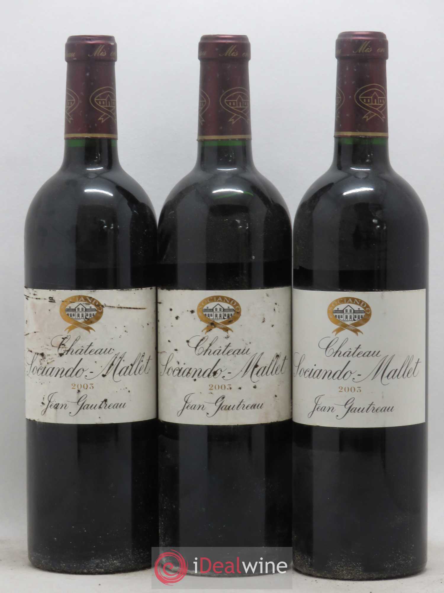 Château Sociando Mallet 2003 - Lot de 6 bouteilles - 2