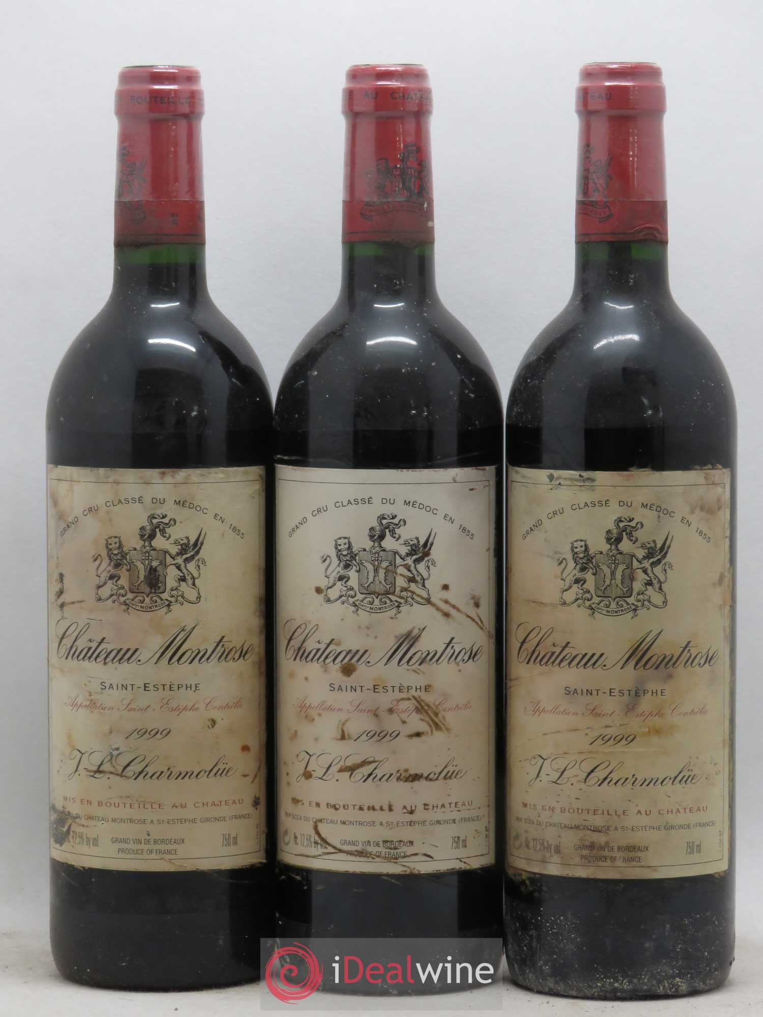 Château Montrose 2ème Grand Cru Classé 1999 - Lot de 3 bouteilles - 0