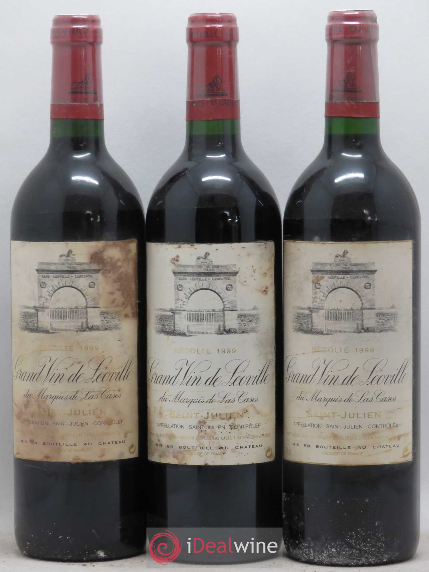Château Léoville Las Cases 2ème Grand Cru Classé 1999 - Lot de 3 bouteilles - 0