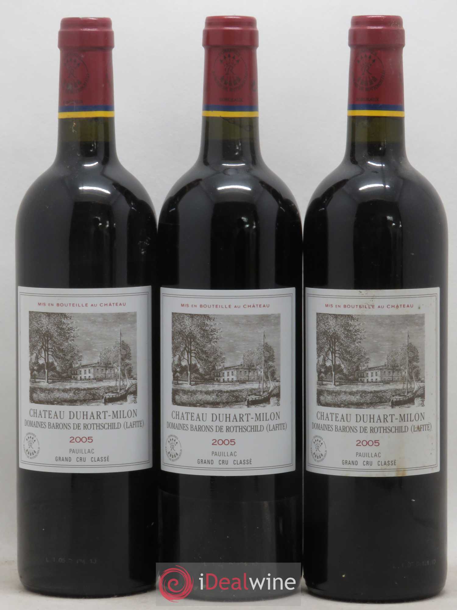 Château Duhart-Milon 4ème Grand Cru Classé 2005 - Lot de 3 bouteilles - 0