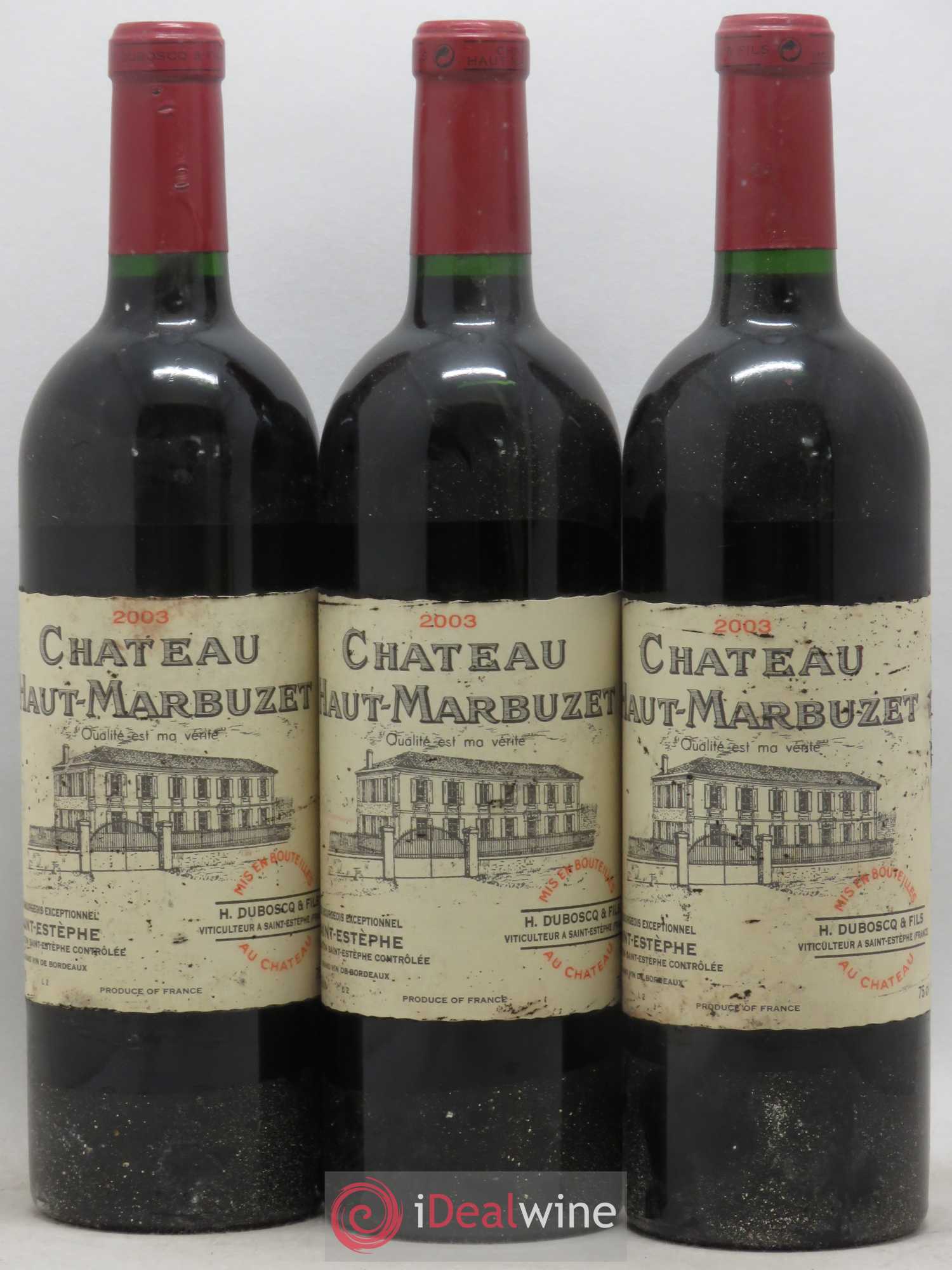 Château Haut Marbuzet 2003 - Lot de 3 bouteilles - 0