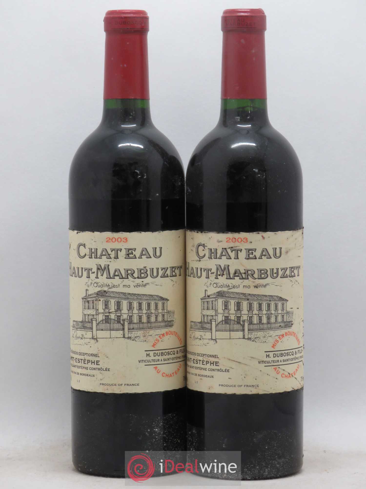 Château Haut Marbuzet 2003 - Lot de 2 bouteilles - 0