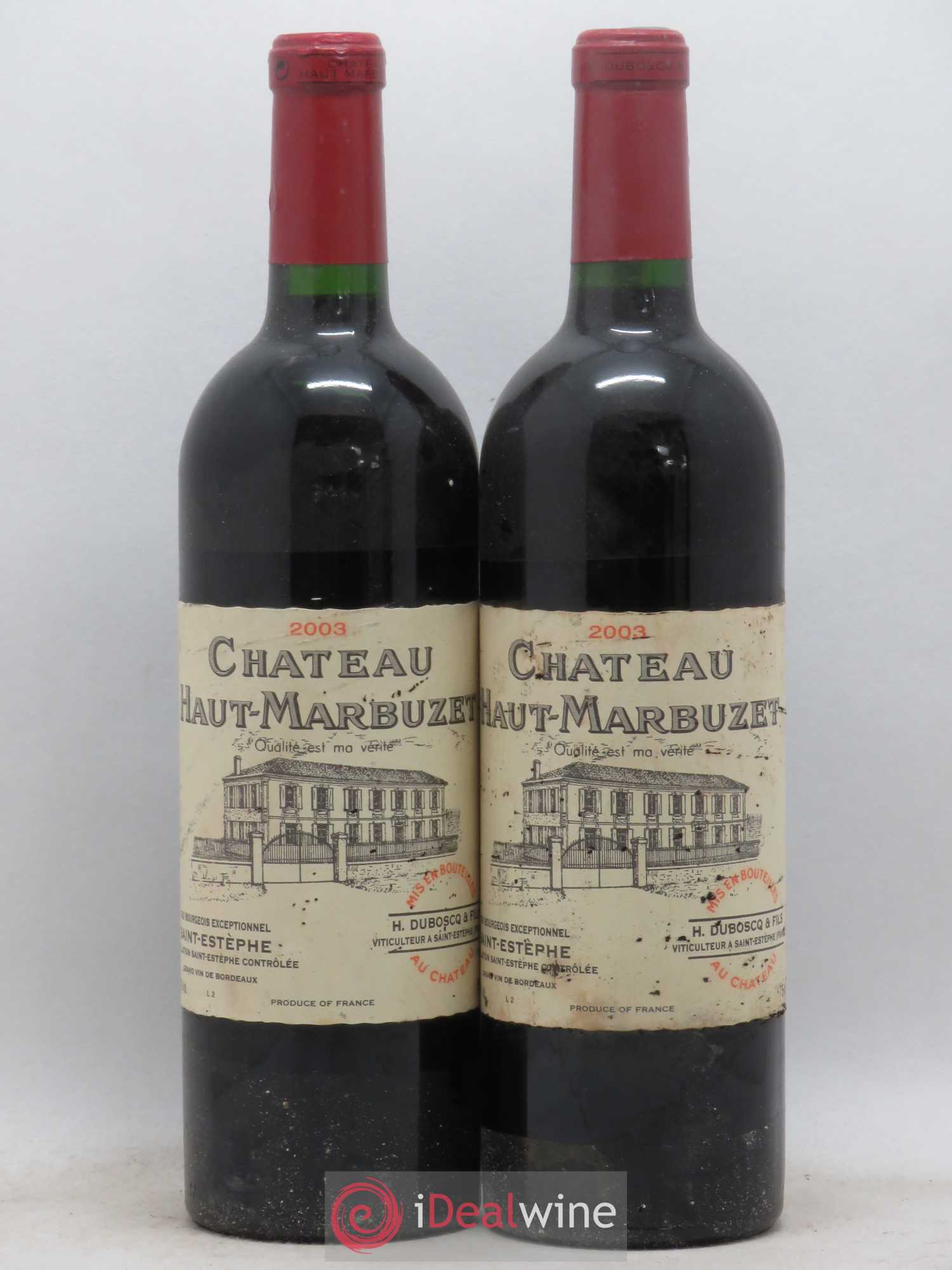 Château Haut Marbuzet 2003 - Lot de 2 bouteilles - 0