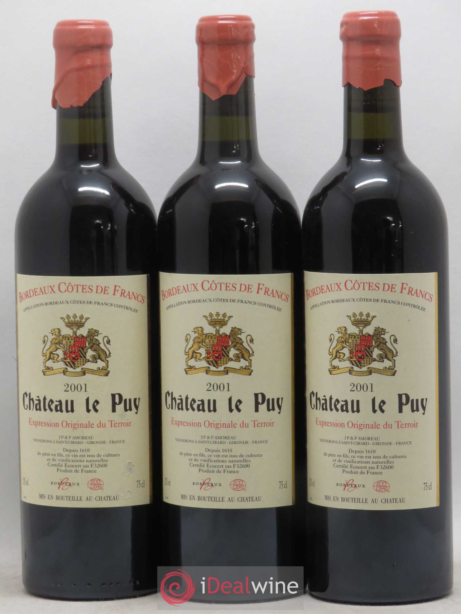 Château Le Puy 2001 - Lot de 6 bouteilles - 1