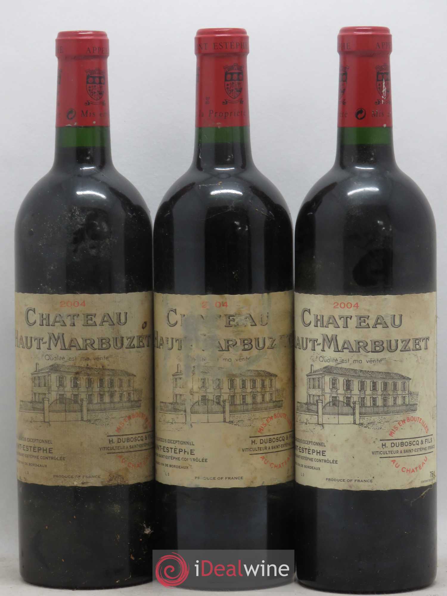 Château Haut Marbuzet 2004 - Lot de 3 bouteilles - 0