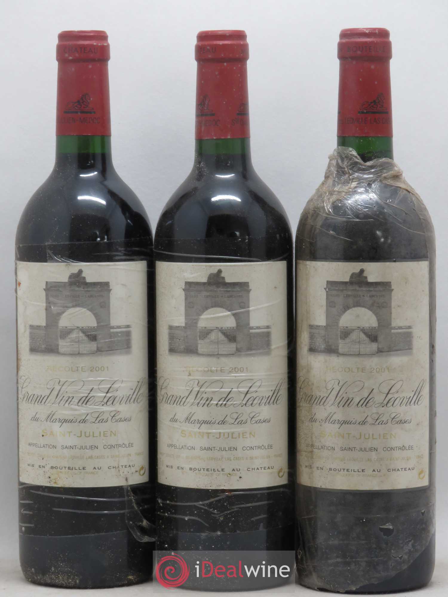 Château Léoville Las Cases 2ème Grand Cru Classé 2001 - Lot de 3 bouteilles - 0