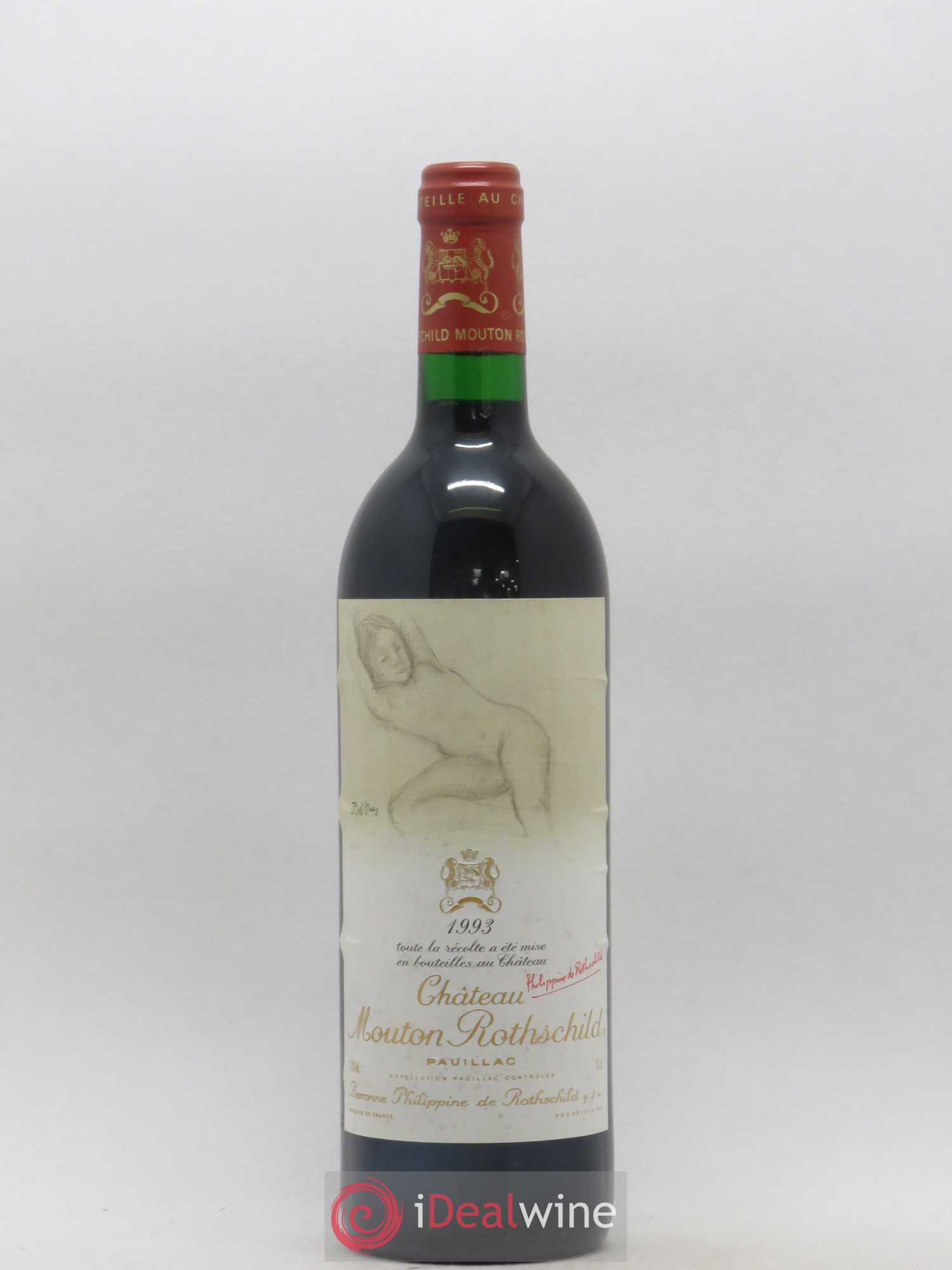 Château Mouton Rothschild 1er Grand Cru Classé 1993 - Lot de 1 bouteille - 0