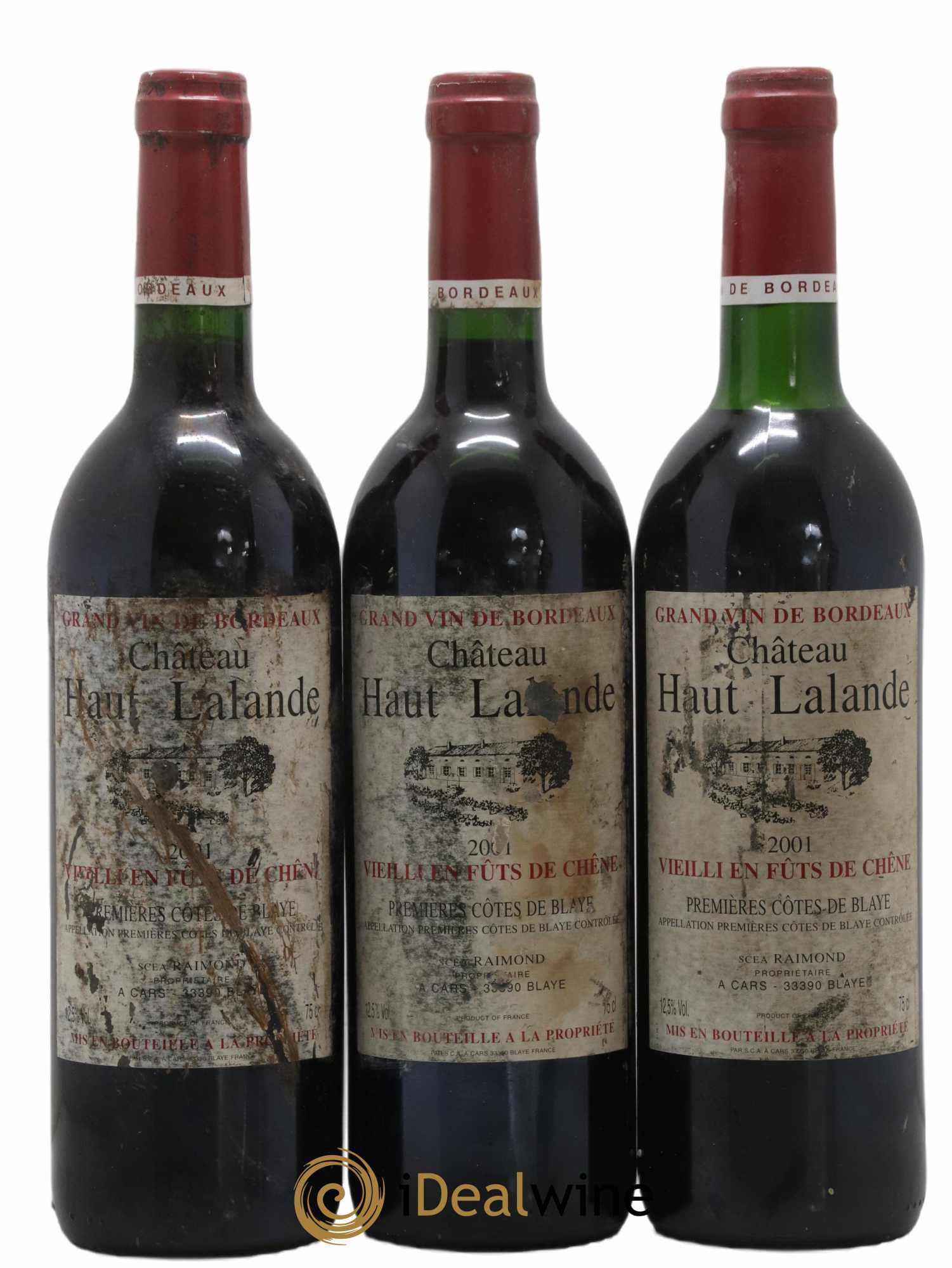 Premières-Côtes-de-Blaye (Blaye-Côtes-de-Bordeaux) (senza prezzo di riserva) 2001 - Lotto di 3 bottiglie - 0