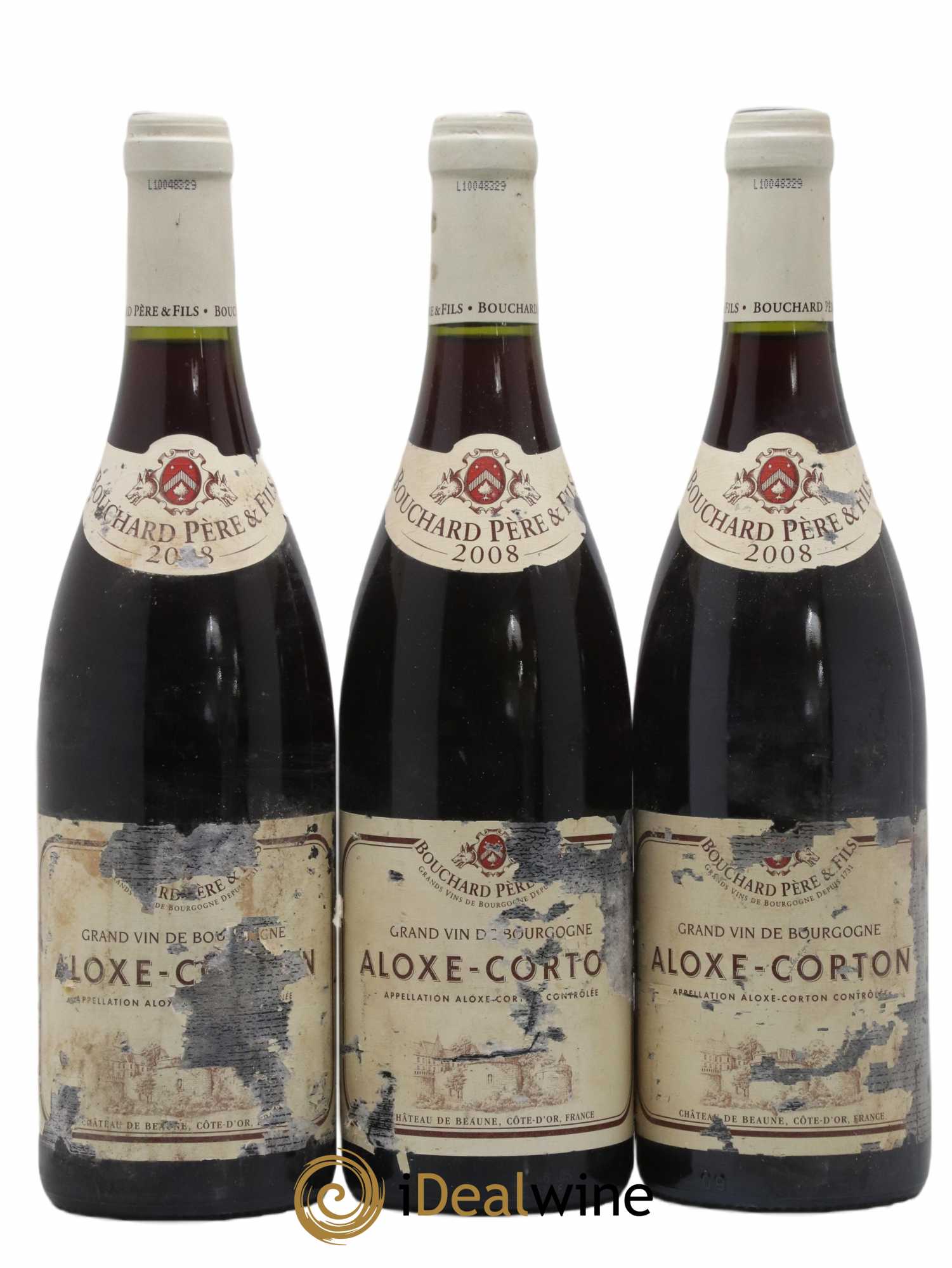 Aloxe-Corton Domaine Bouchard (sans prix de réserve) 2008 - Lot de 3 bouteilles - 0
