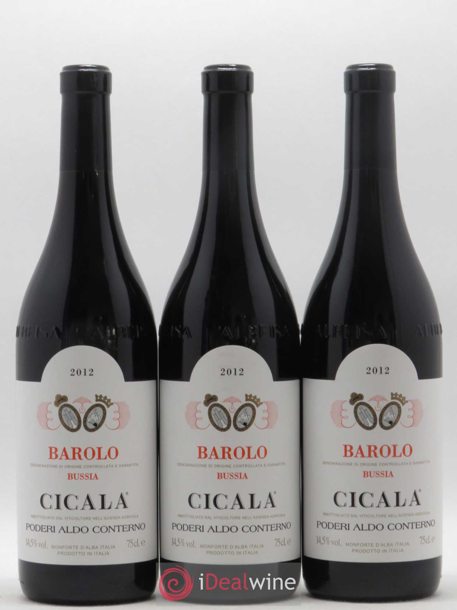 Barolo DOCG Bussia Cicala Aldo Conterno 2012 - Lot de 3 bouteilles - 0