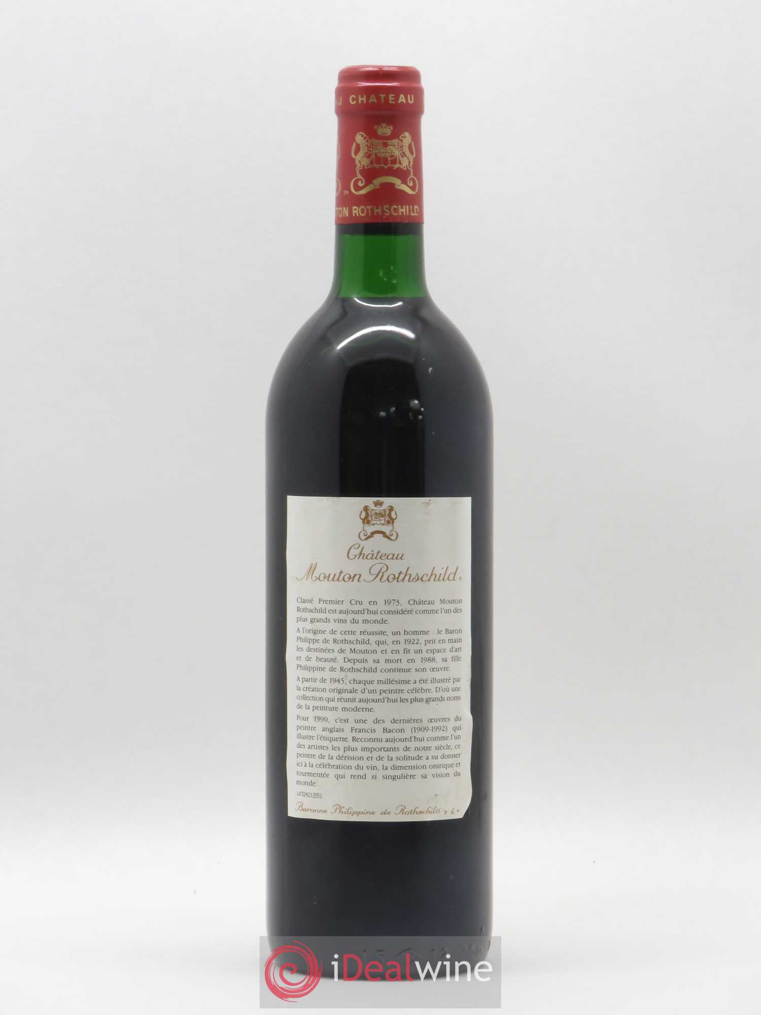 Château Mouton Rothschild 1er Grand Cru Classé 1990 - Lot de 1 bouteille - 1