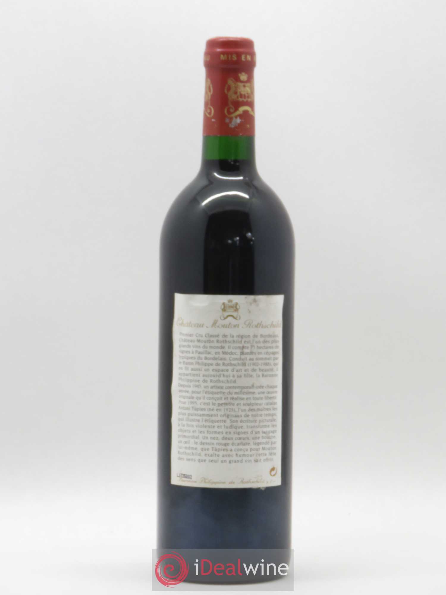 Château Mouton Rothschild 1er Grand Cru Classé 1995 - Lot de 1 bouteille - 1