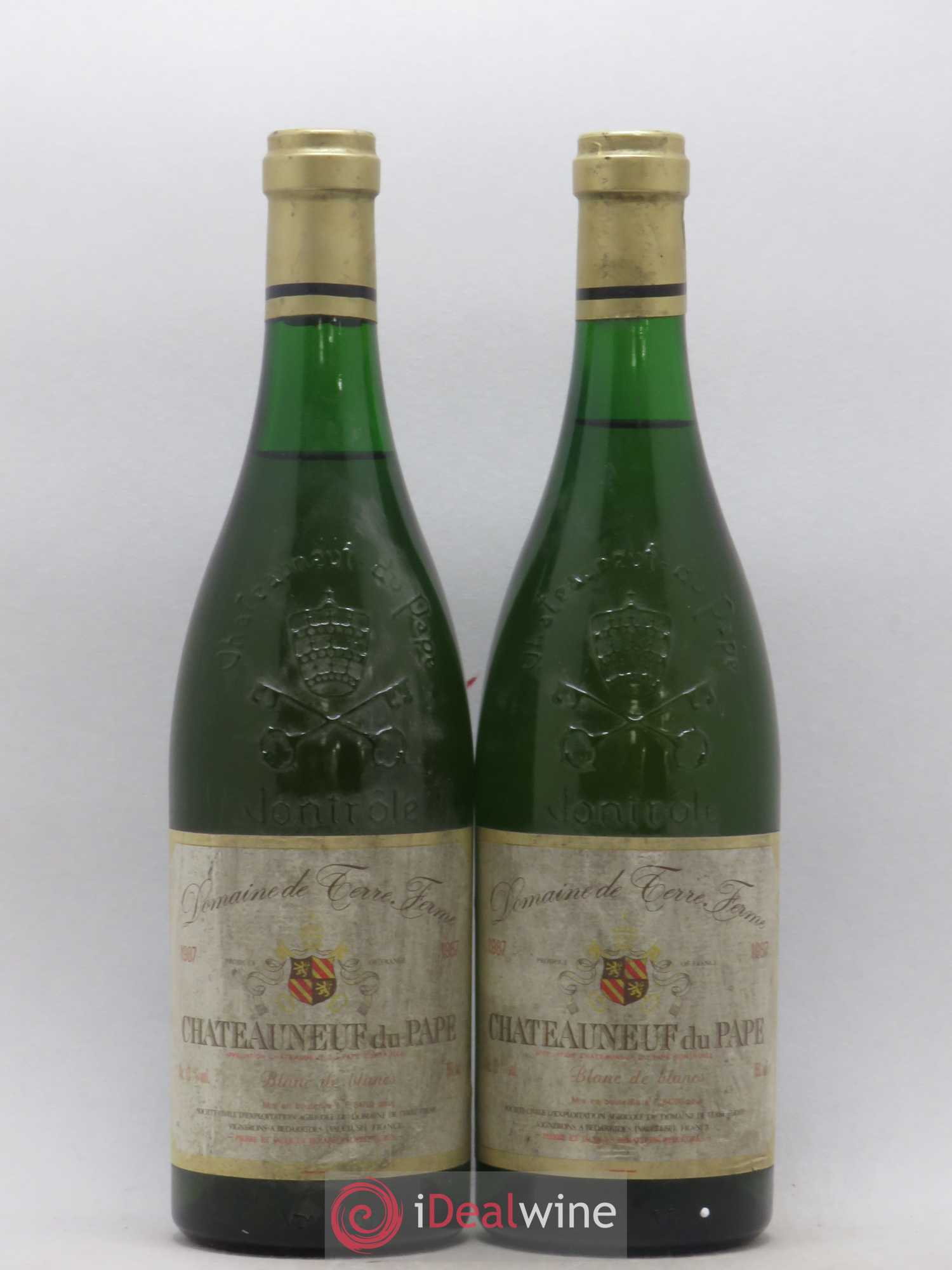 Châteauneuf-du-Pape Cuvée Blanc de Blancs Domaine Terre Ferme 1987 - Lot de 2 bouteilles - 0