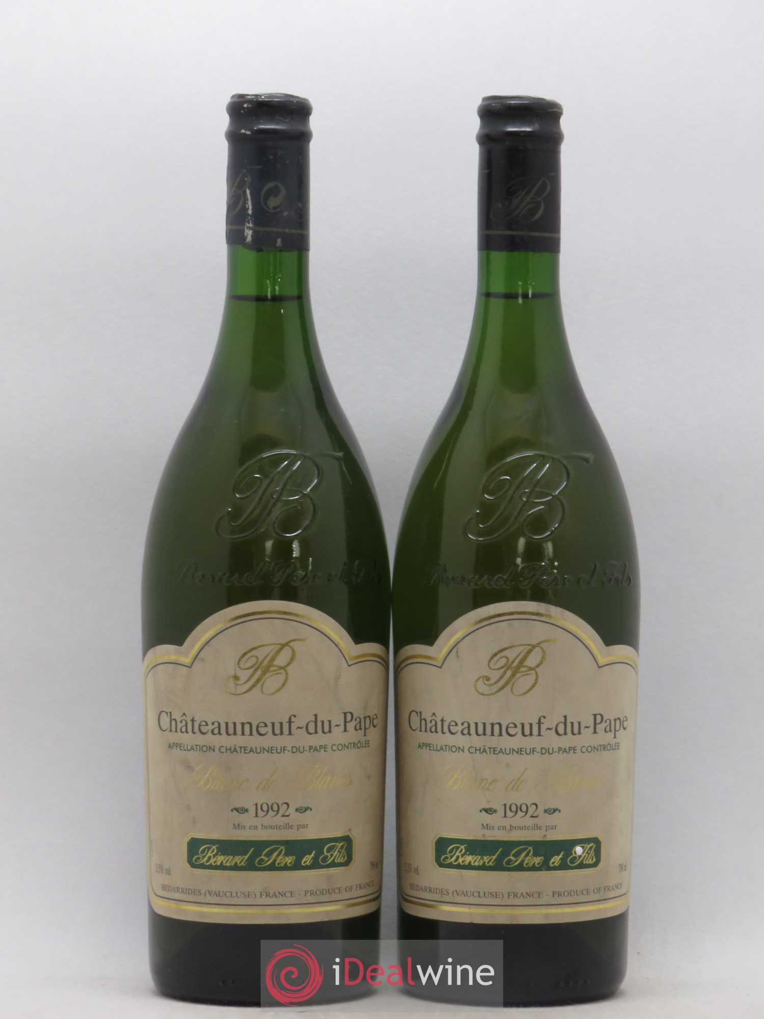 Châteauneuf-du-Pape Cuvée Blanc de Blancs Bérard Père et Fils 1992 - Posten von 2 Flaschen - 0