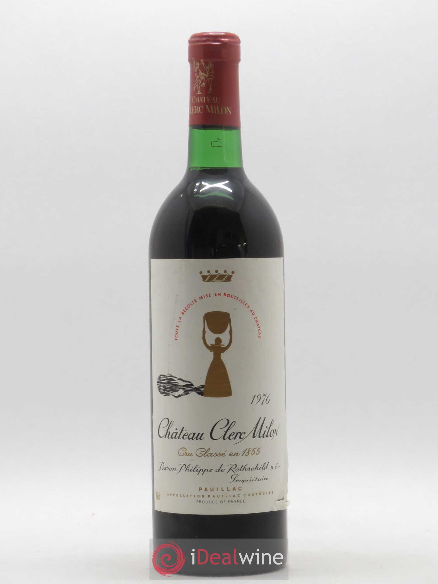 Château Clerc Milon 5ème Grand Cru Classé 1976 - Lot de 1 bouteille - 0