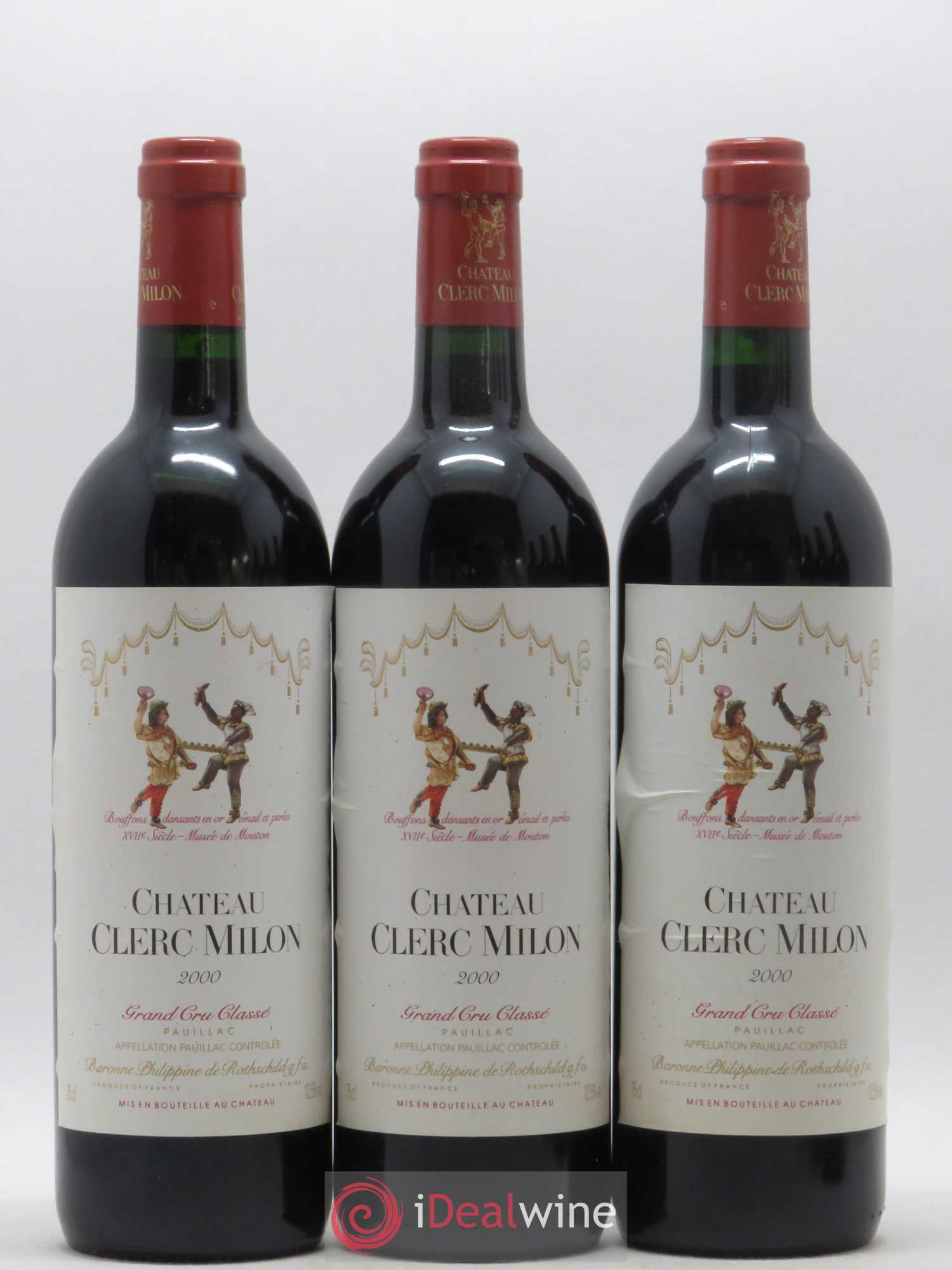Château Clerc Milon 5ème Grand Cru Classé 2000 - Lot de 12 bouteilles - 2