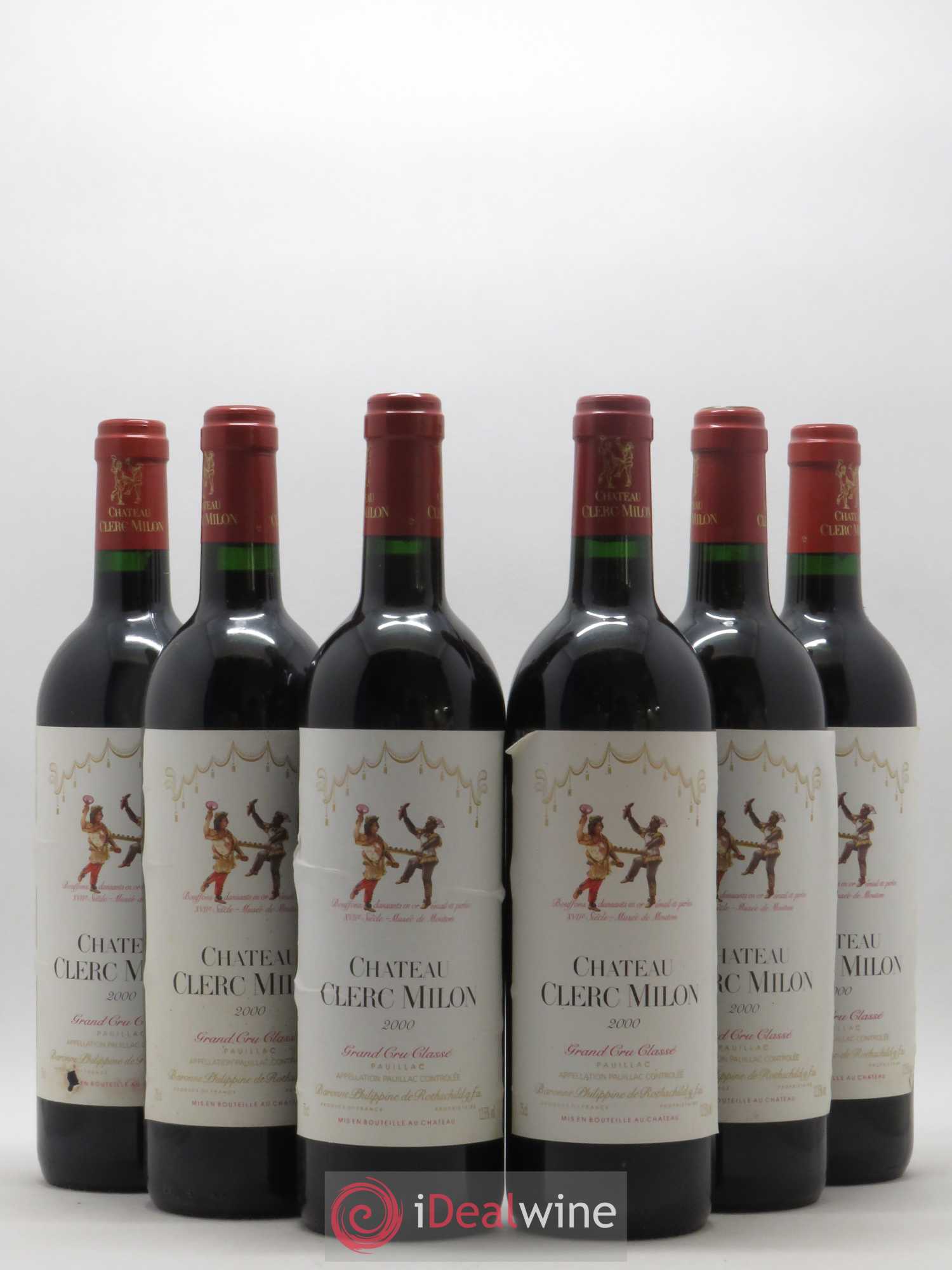 Château Clerc Milon 5ème Grand Cru Classé 2000 - Lot de 6 bouteilles - 0