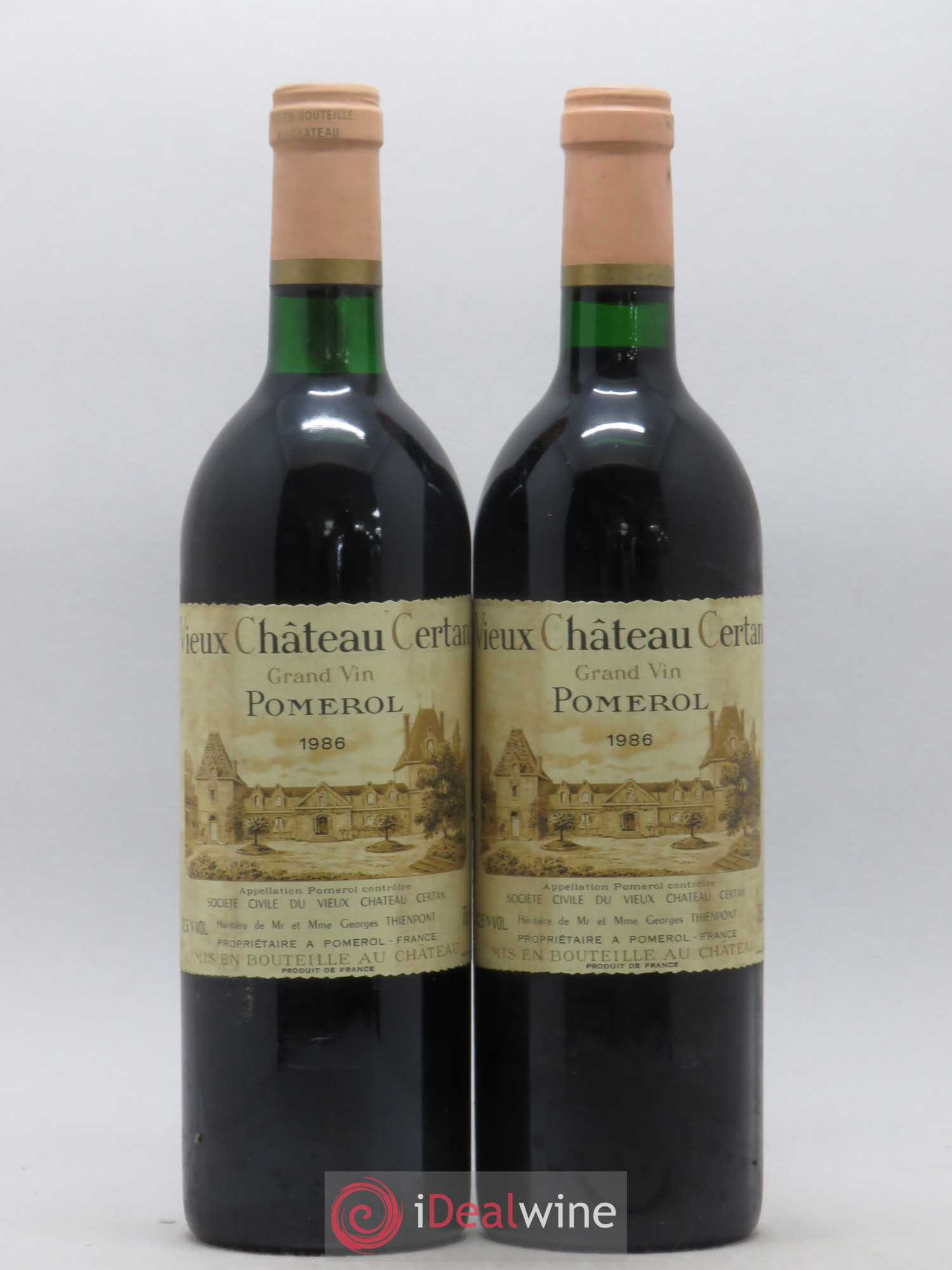 Vieux Château Certan 1986 - Lot de 2 bouteilles - 0