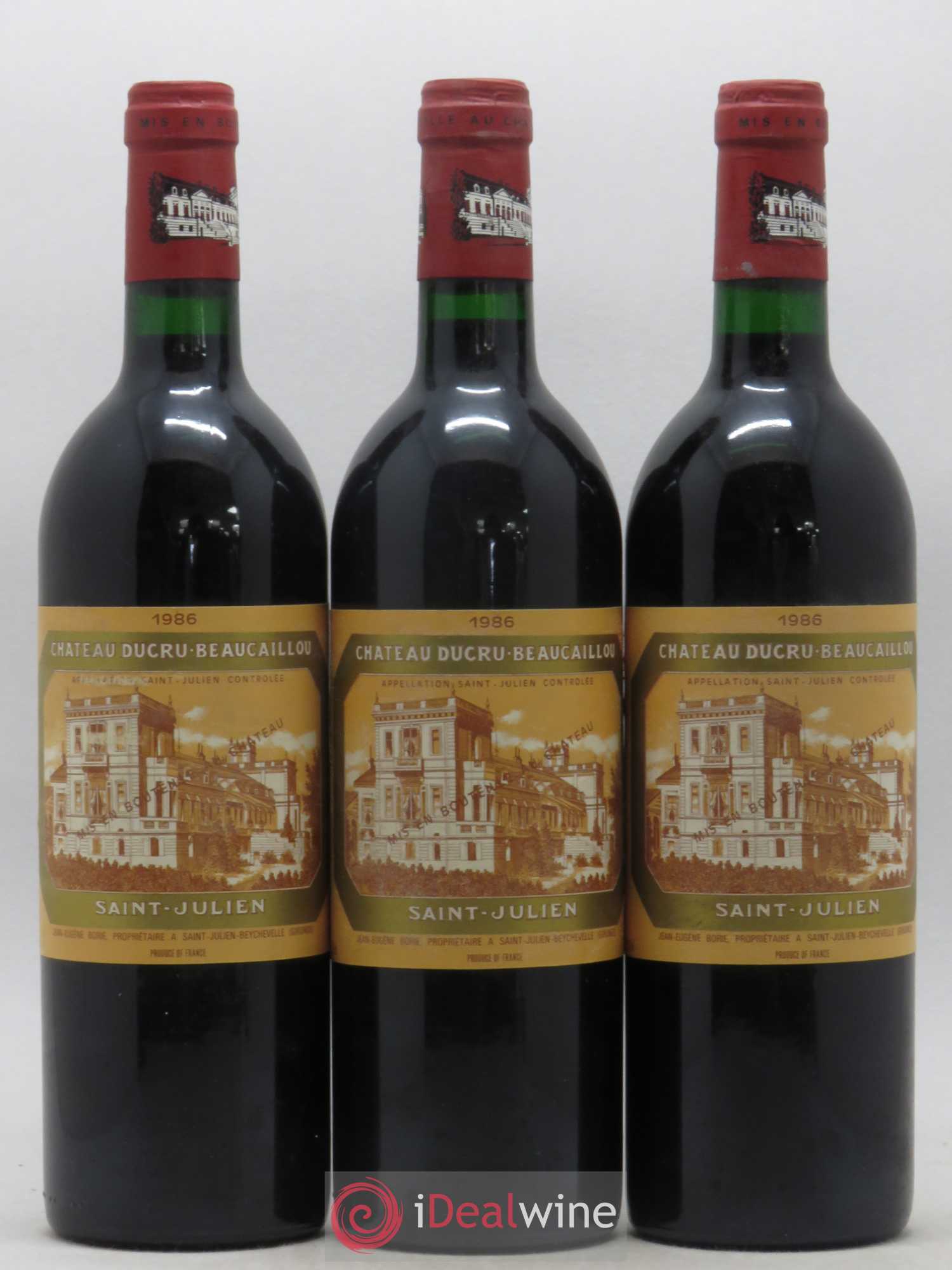 Château Ducru Beaucaillou 2ème Grand Cru Classé 1986 - Lot de 3 bouteilles - 0