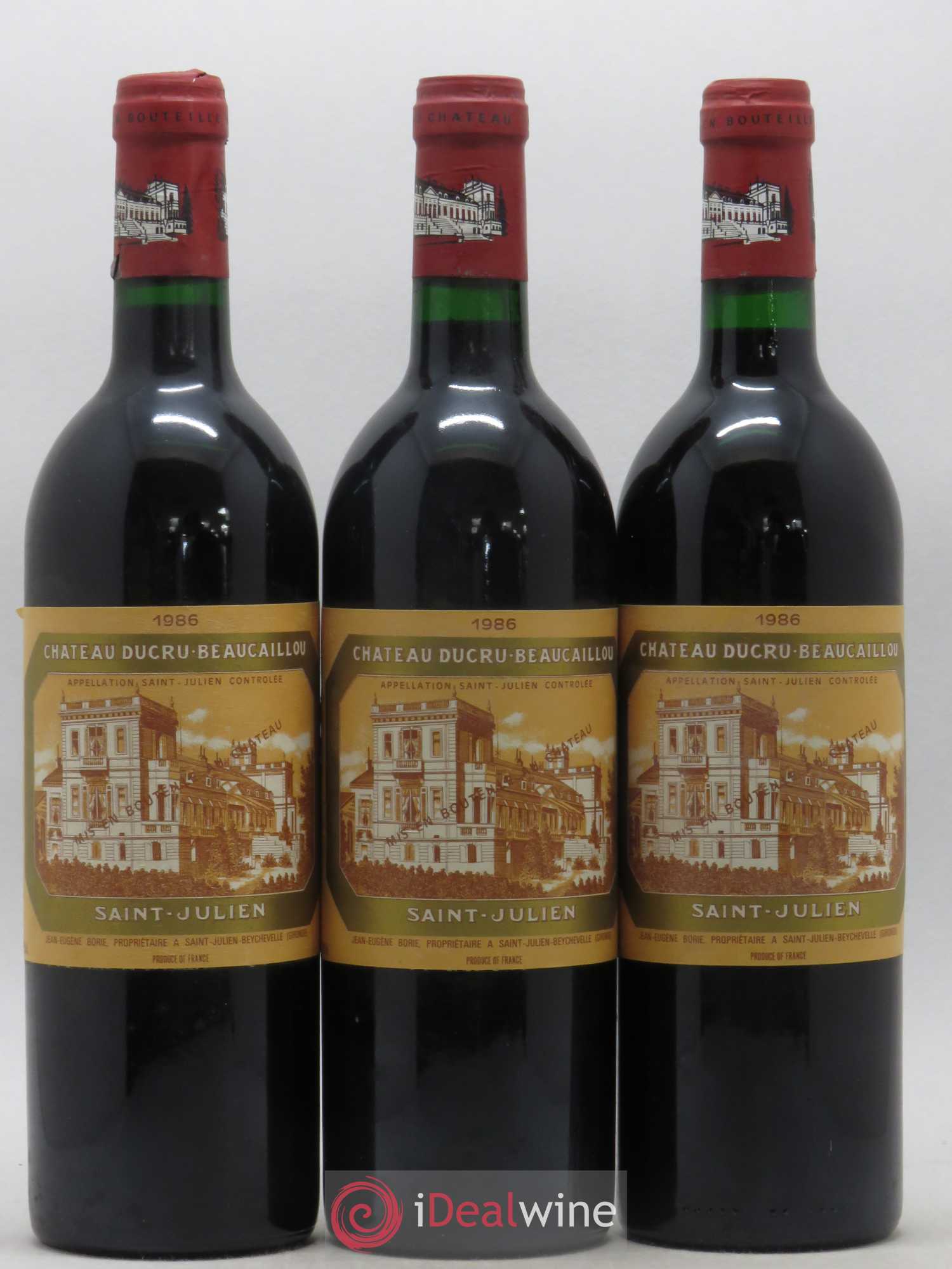 Château Ducru Beaucaillou 2ème Grand Cru Classé 1986 - Lot de 3 bouteilles - 0