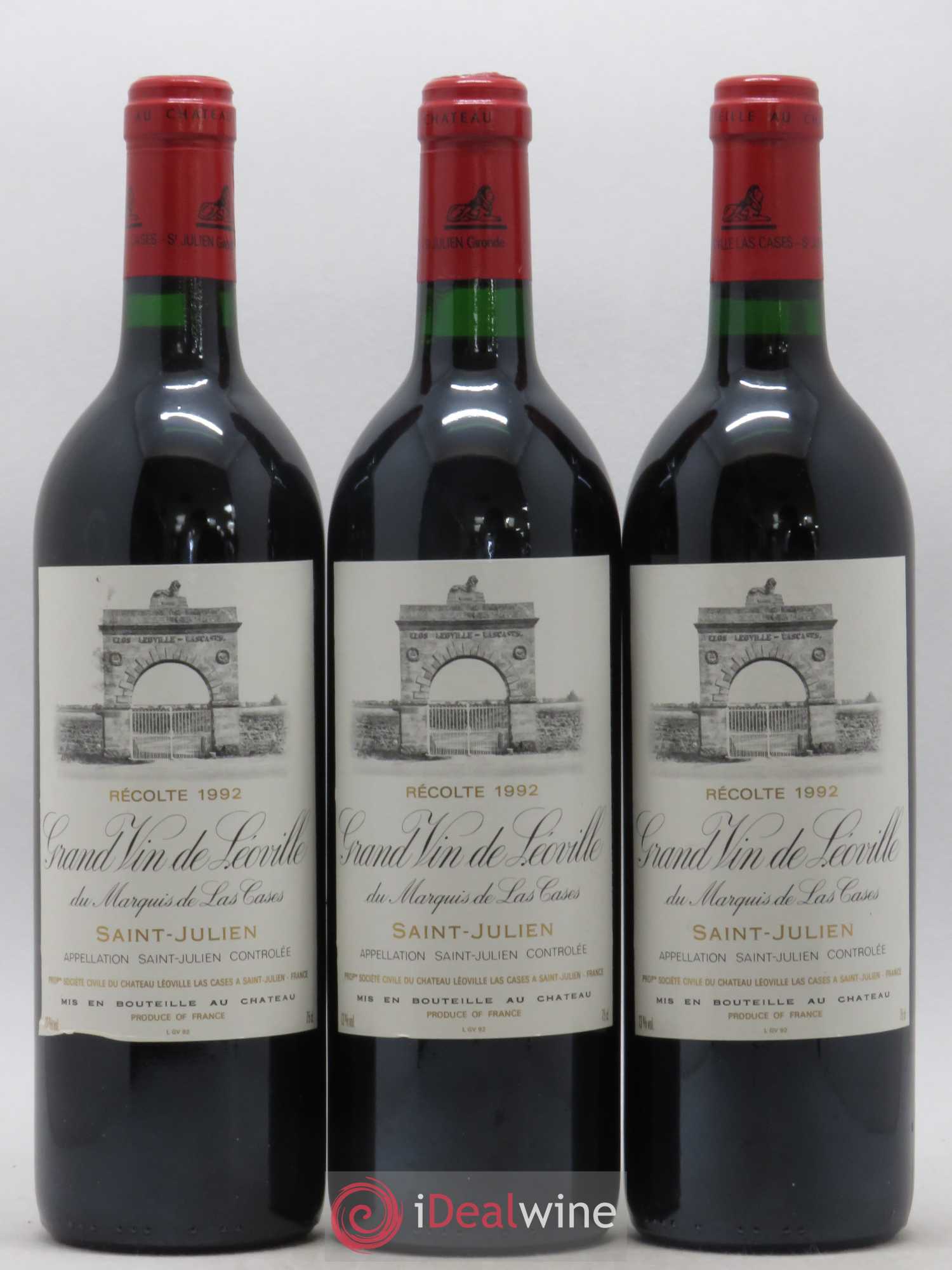 Château Léoville Las Cases 2ème Grand Cru Classé 1992 - Lot de 3 bouteilles - 0