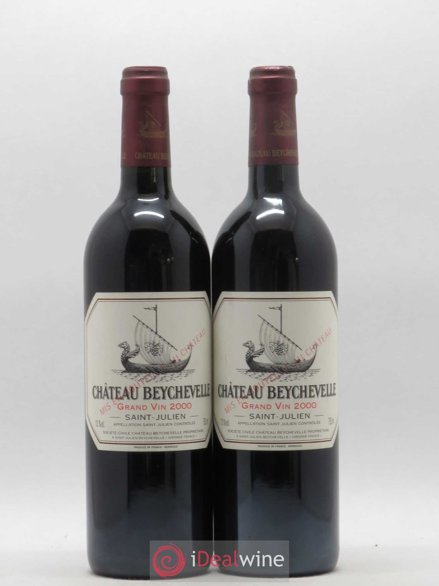 Château Beychevelle 4ème Grand Cru Classé 2000 - Lot de 2 bouteilles - 0