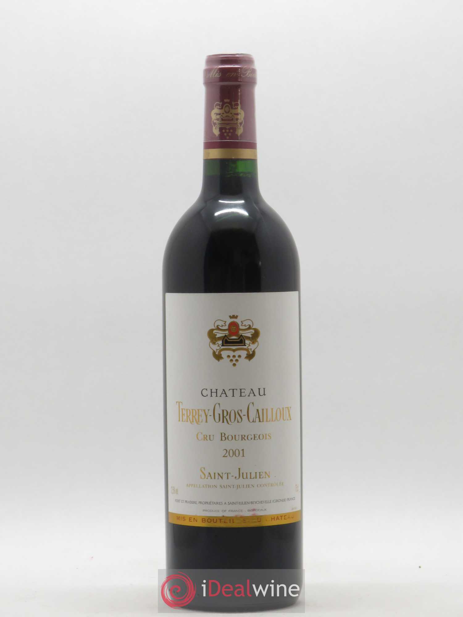 Château Terrey Gros Cailloux Cru Bourgeois 2001 - Lot de 1 bouteille - 0
