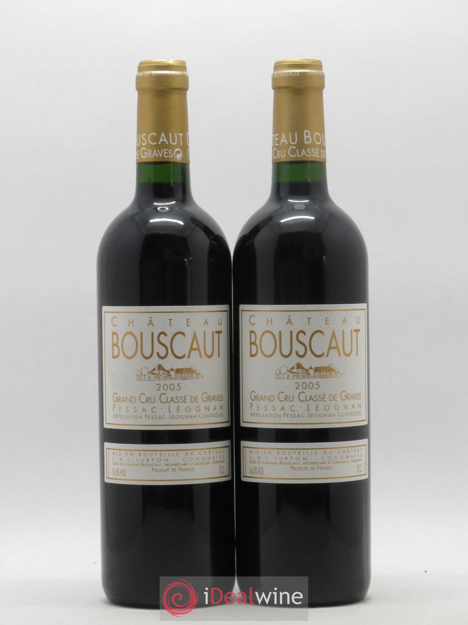 Château Bouscaut Cru Classé de Graves 2005 - Lot de 2 bouteilles - 0