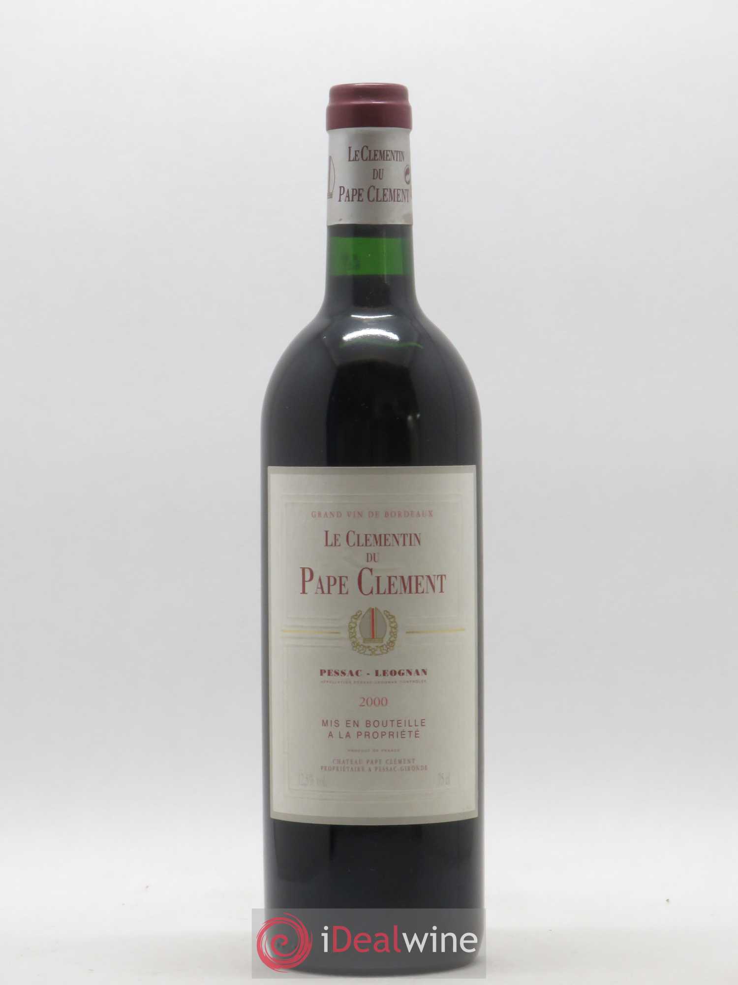 Le Clémentin de Pape Clément Second Vin 2000 - Lot de 1 bouteille - 0