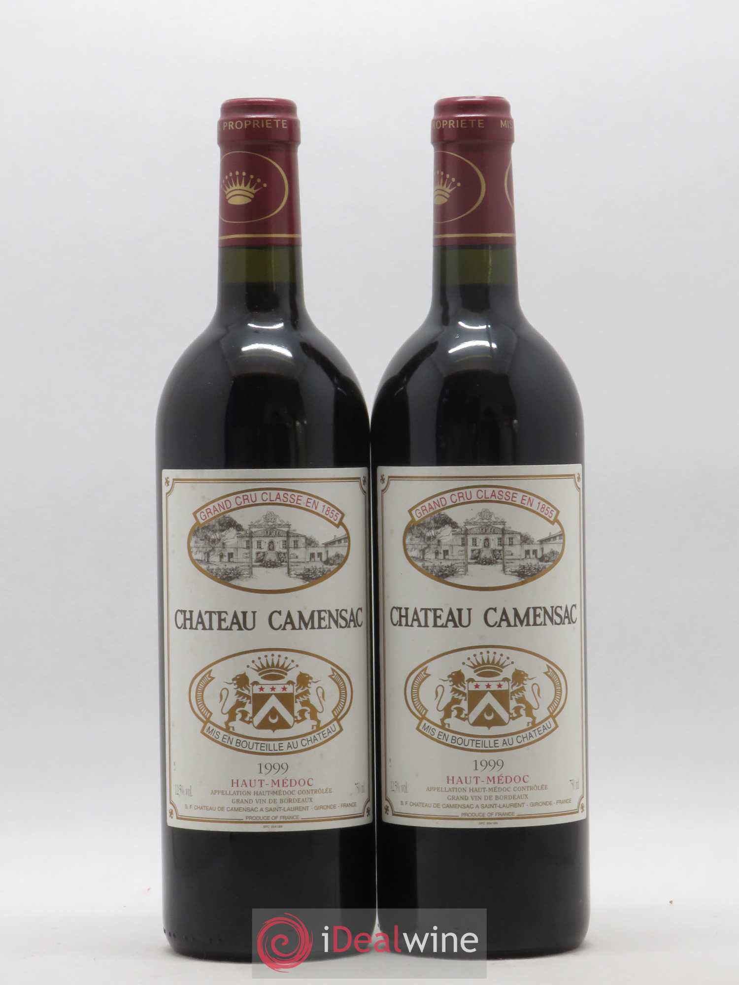 Château Camensac 5ème Grand Cru Classé 1999 - Lot de 2 bouteilles - 0