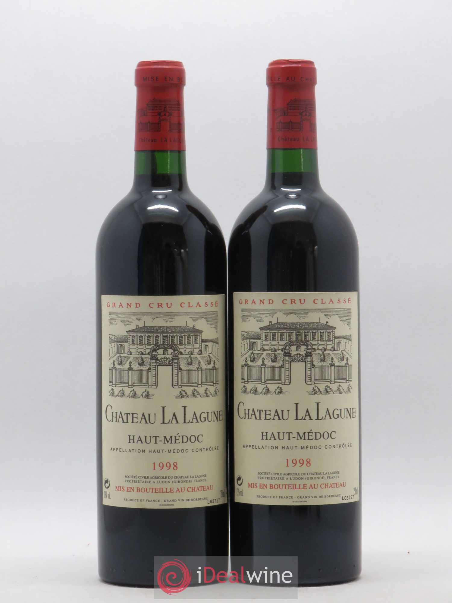 Château la Lagune 3ème Grand Cru Classé 1998 - Lot of 2 bottles - 0