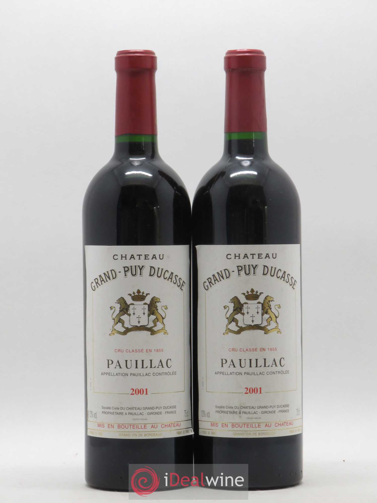 Château Grand Puy Ducasse 5ème Grand Cru Classé 2001 - Lot de 2 bouteilles - 0