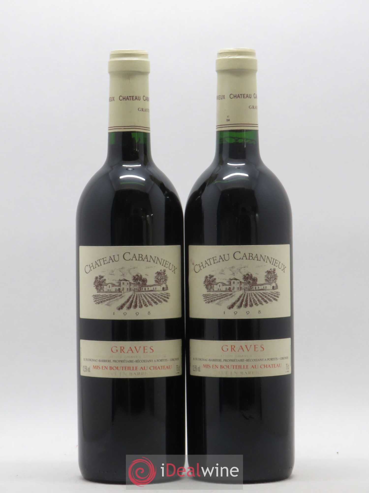 Château Cabannieux 1998 - Lot de 2 bouteilles - 0