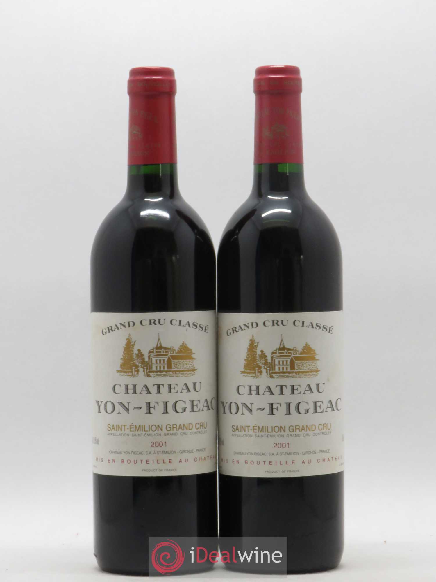 Château Yon Figeac Grand Cru Classé 2001 - Lot de 2 bouteilles - 0