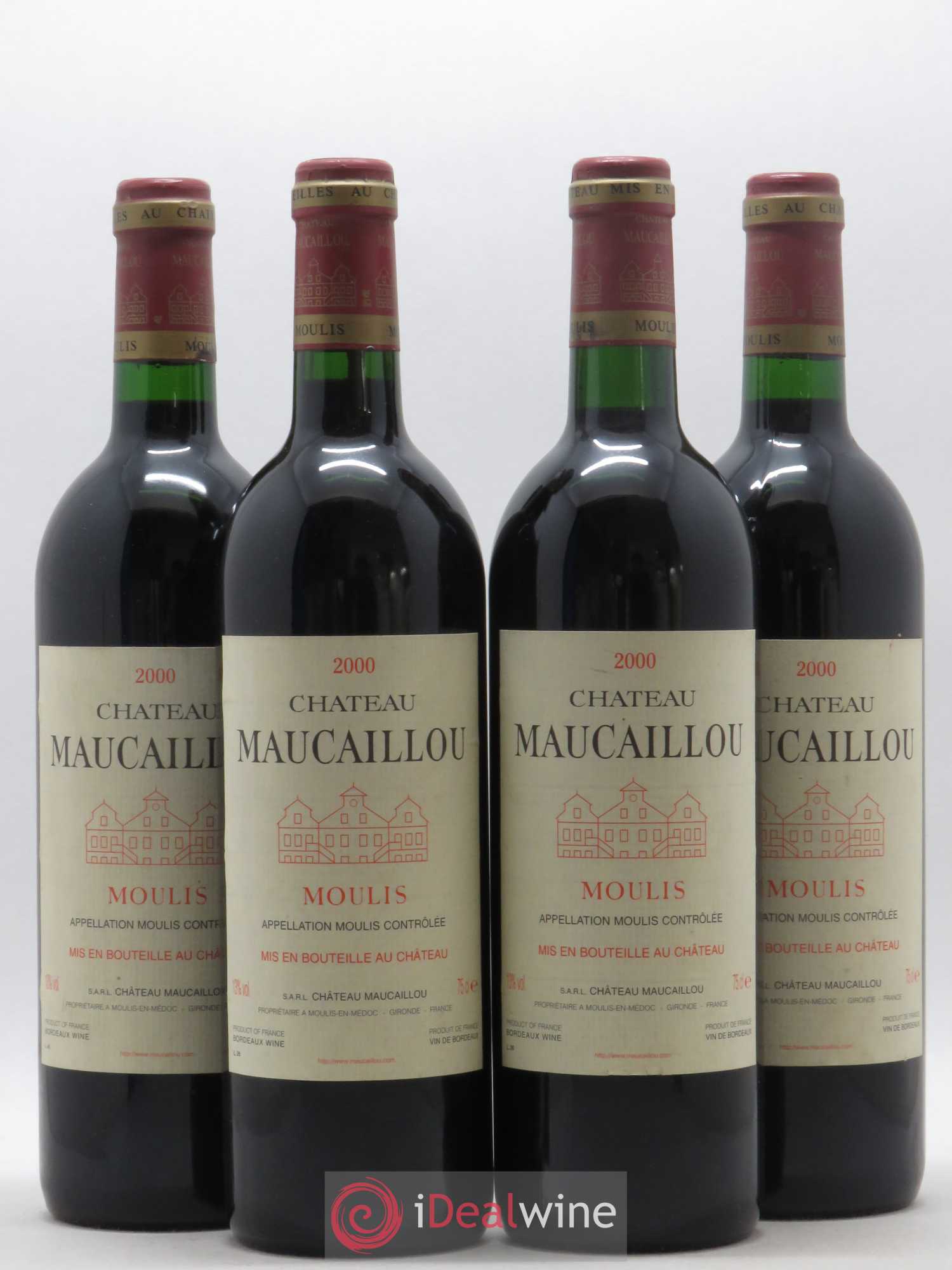 Château Maucaillou 2000 - Lot de 4 bouteilles - 0