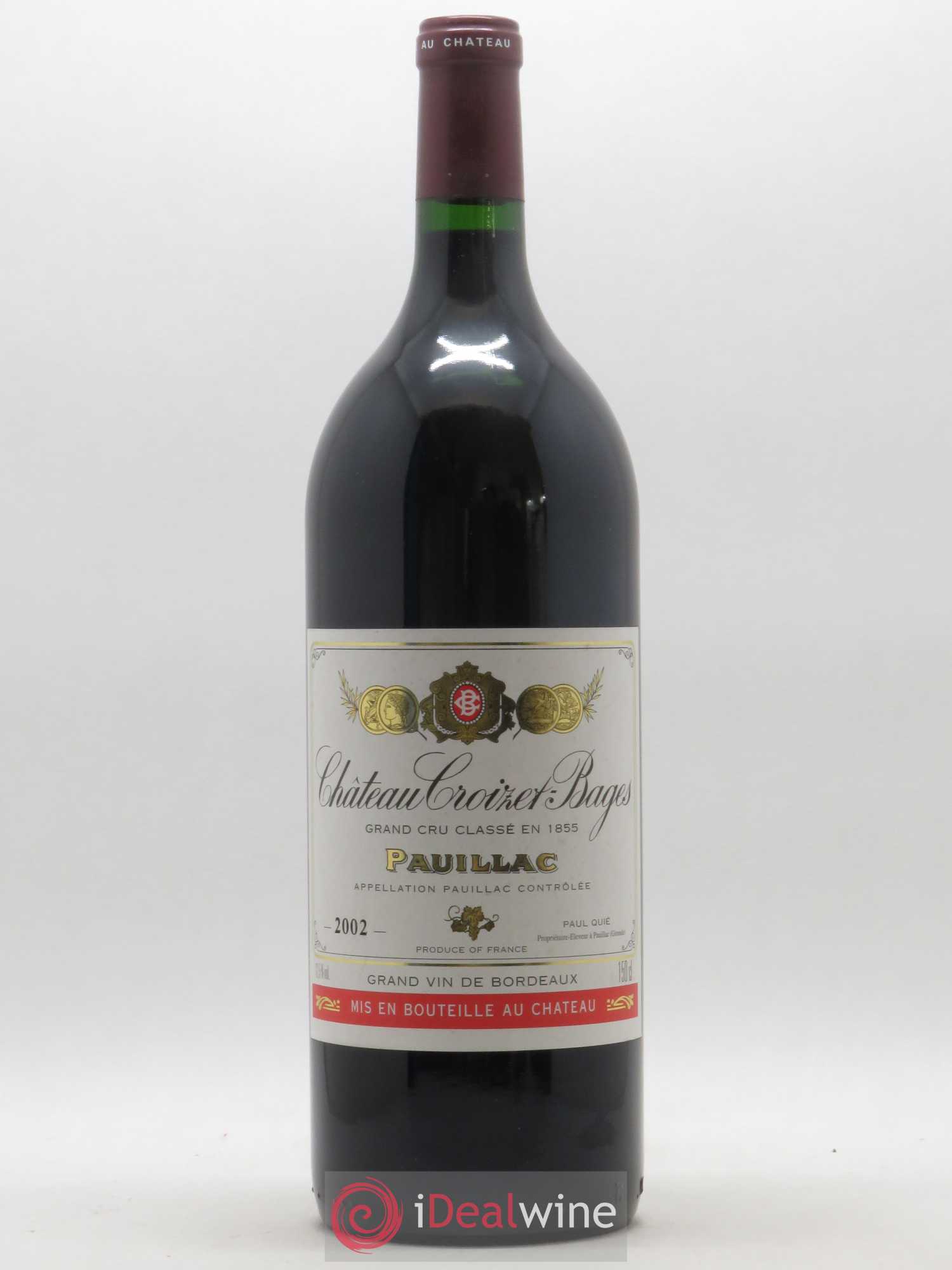 Château Croizet Bages 5ème Grand Cru Classé 2002 - Lot de 1 magnum - 0